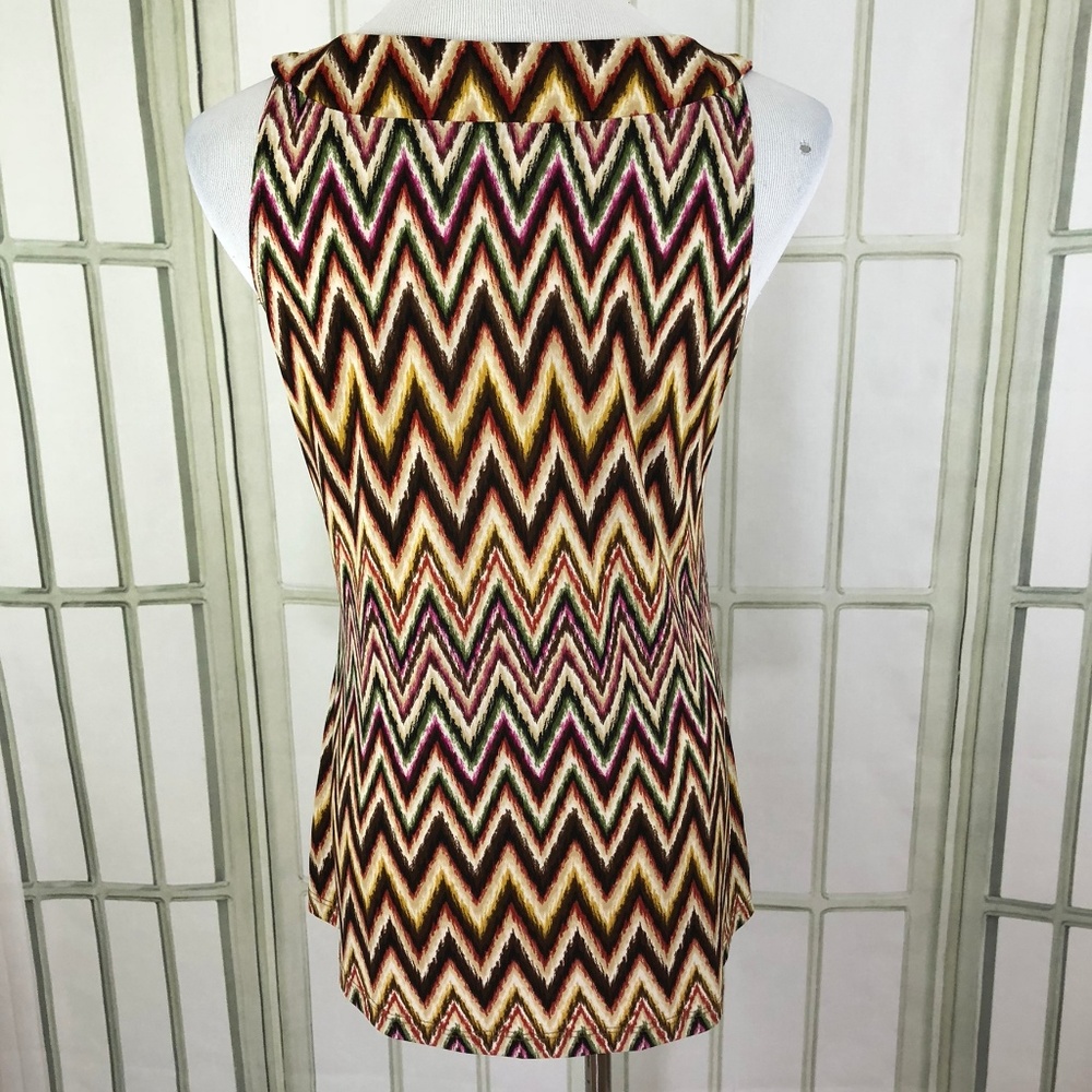 Dressbarn Sleeveless Sequin Trim Slinky Tunic Top - Picture 2 of 8